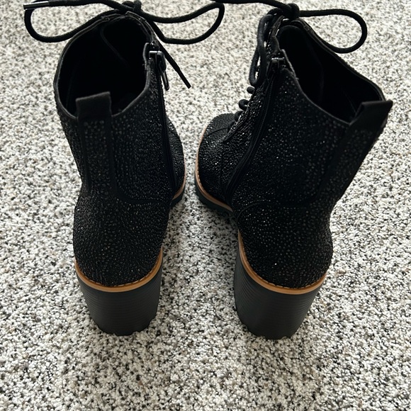 INC Womens Samira 2 Rhinestone Almond Toe Mid-Calf Boots Size: 9.5 - Picture 3 of 11